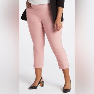 Tribal Fia Cuffed Cropped Trouser, Pink, Size 16W